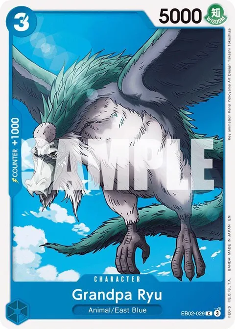 Grandpa Ryu EB02-029 One Piece card from Extra Booster: Anime 25th Collection