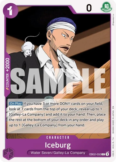 Iceburg EB02-032 One Piece card from Extra Booster: Anime 25th Collection