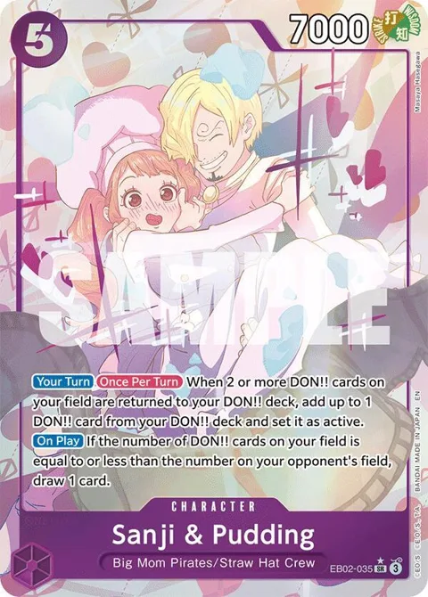 Sanji & Pudding Alt Art EB02-035 One Piece card from Extra Booster: Anime 25th Collection