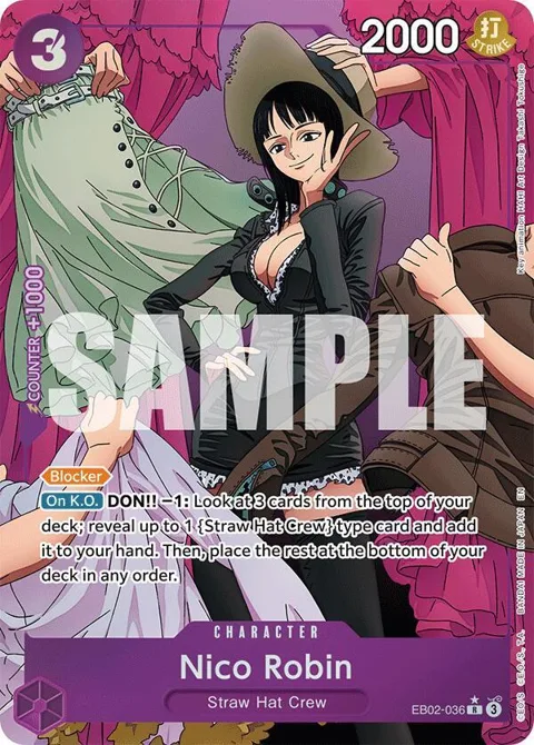 Nico Robin Alt Art EB02-036 One Piece card from Extra Booster: Anime 25th Collection