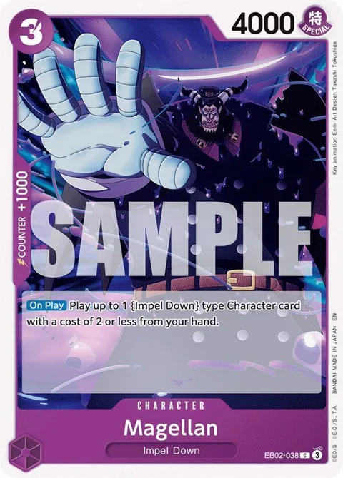 Magellan EB02-038 One Piece card from Extra Booster: Anime 25th Collection