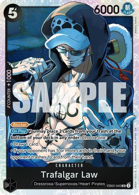 Trafalgar Law EB02-045 One Piece card from Extra Booster: Anime 25th Collection