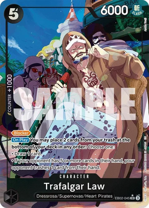 Trafalgar Law Alt Art EB02-045 One Piece card from Extra Booster: Anime 25th Collection