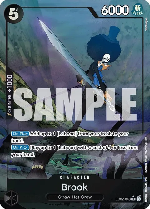 Brook Alt Art EB02-048 One Piece card from Extra Booster: Anime 25th Collection