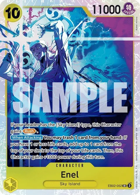 Enel EB02-052 One Piece card from Extra Booster: Anime 25th Collection