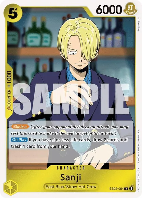 Sanji EB02-054 One Piece card from Extra Booster: Anime 25th Collection