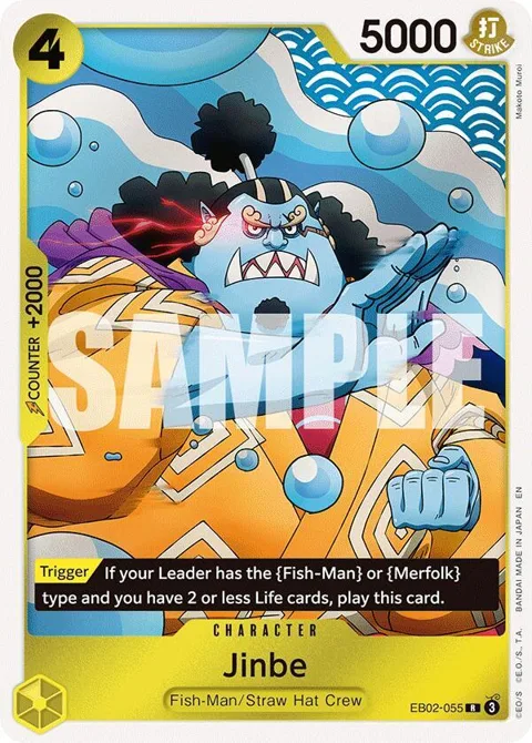 Jinbe EB02-055 One Piece card from Extra Booster: Anime 25th Collection