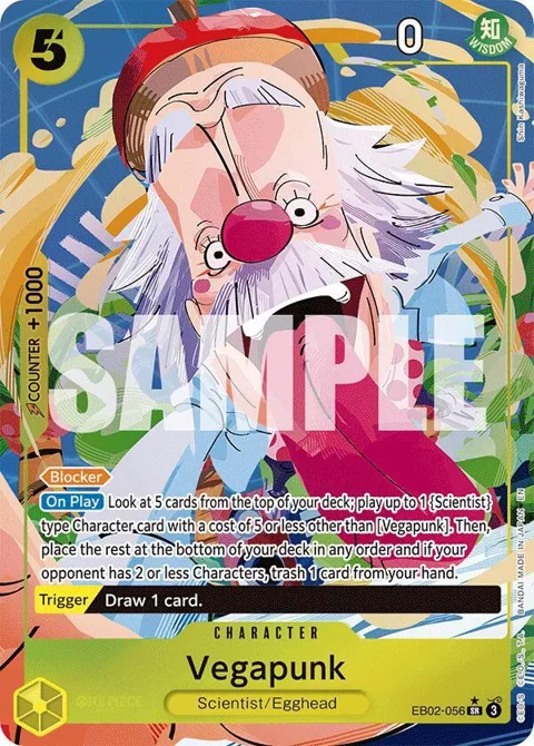Vegapunk Alt Art EB02-056 One Piece card from Extra Booster: Anime 25th Collection