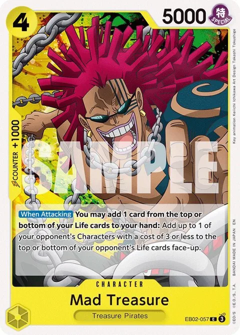 Mad Treasure EB02-057 One Piece card from Extra Booster: Anime 25th Collection