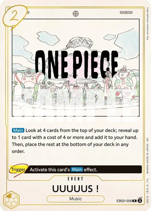 UUUUUS! EB02-058 One Piece card from Extra Booster: Anime 25th Collection