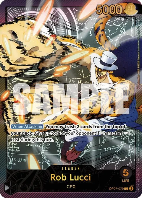 Rob Lucci SP OP07-079 One Piece card from Extra Booster: Anime 25th Collection