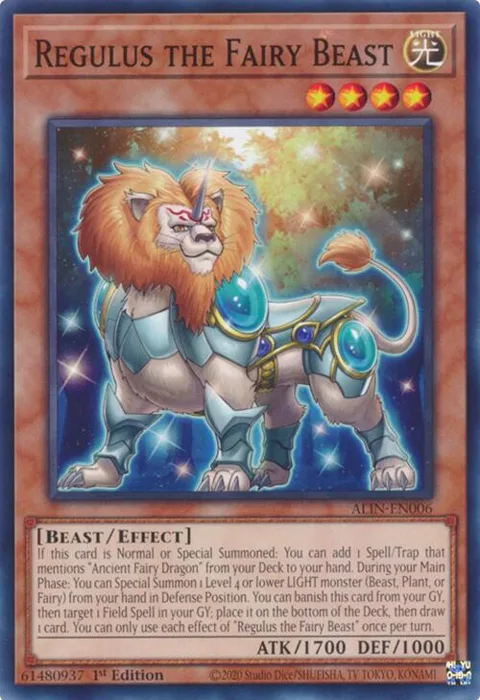 Regulus the Fairy Beast ALIN-EN006 Yu-Gi-Oh card from Alliance Insight