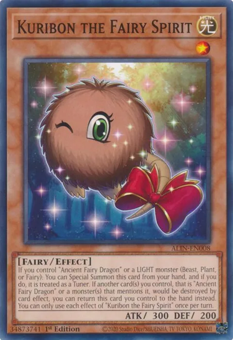 Kuribon the Fairy Spirit ALIN-EN008 Yu-Gi-Oh card from Alliance Insight