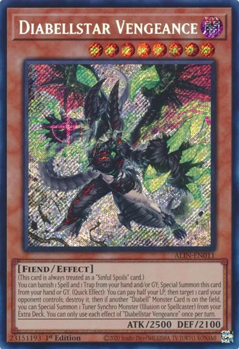 Diabellstar Vengeance ALIN-EN011 Yu-Gi-Oh card from Alliance Insight