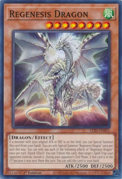 Regenesis Dragon ALIN-EN015 Yu-Gi-Oh card from Alliance Insight