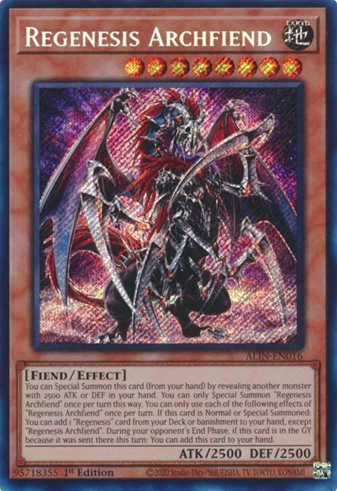 Regenesis Archfiend ALIN-EN016 Yu-Gi-Oh card from Alliance Insight