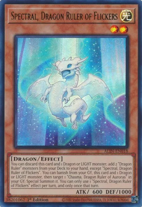 Spectral, Dragon Ruler of Flickers ALIN-EN018 Yu-Gi-Oh card from Alliance Insight