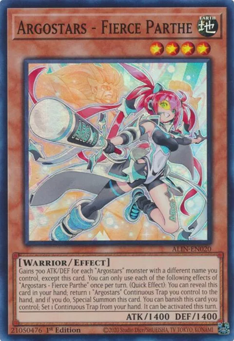 Argostars - Fierce Parthe ALIN-EN020 Yu-Gi-Oh card from Alliance Insight