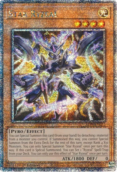 Star Ryzeal Quarter Century Secret Rare ALIN-EN022 Yu-Gi-Oh card from Alliance Insight
