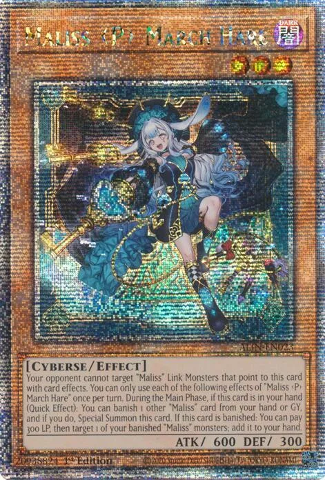 Maliss P March Hare Quarter Century Secret Rare ALIN-EN023 Yu-Gi-Oh card from Alliance Insight