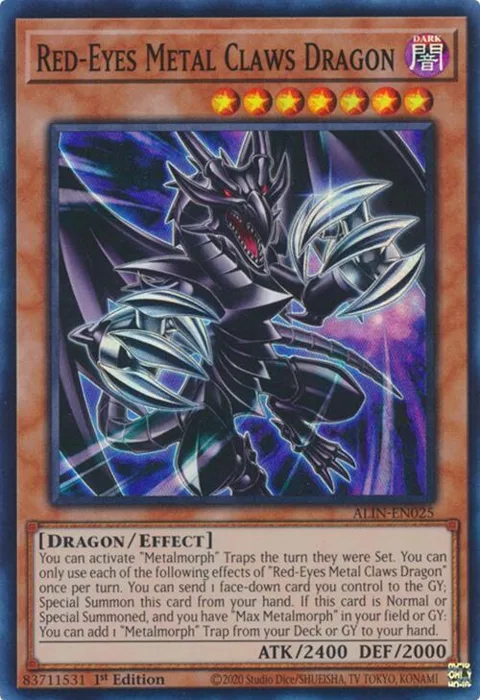 Red-Eyes Metal Claws Dragon ALIN-EN025 Yu-Gi-Oh card from Alliance Insight
