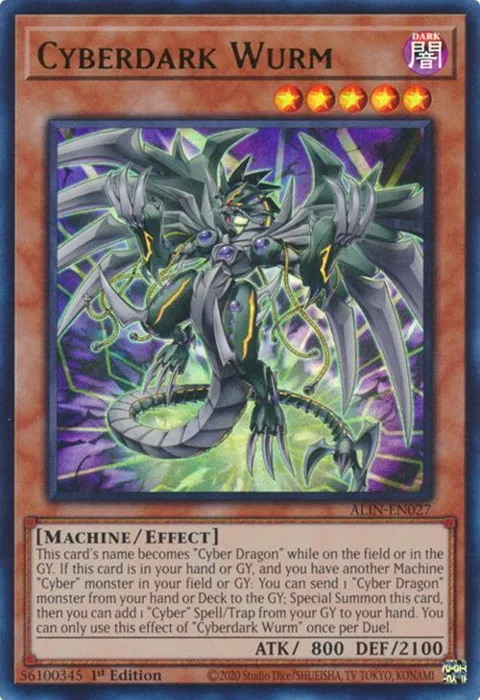 Cyberdark Wurm ALIN-EN027 Yu-Gi-Oh card from Alliance Insight
