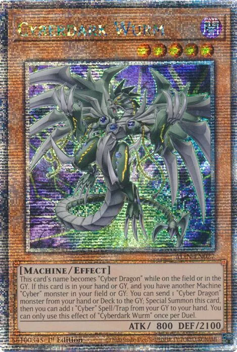 Cyberdark Wurm Quarter Century Secret Rare ALIN-EN027 Yu-Gi-Oh card from Alliance Insight