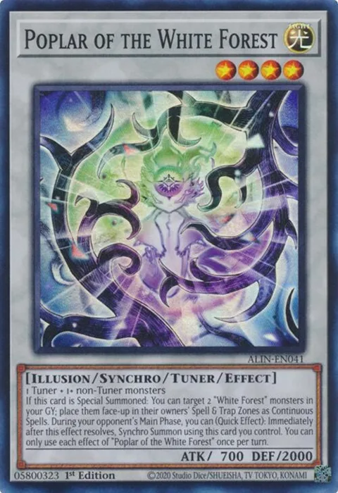 Poplar of the White Forest ALIN-EN041 Yu-Gi-Oh card from Alliance Insight