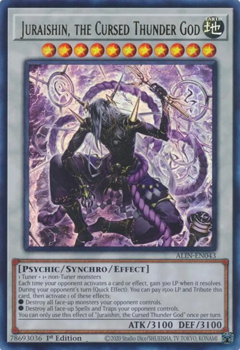 Juraishin, the Cursed Thunder God ALIN-EN043 Yu-Gi-Oh card from Alliance Insight