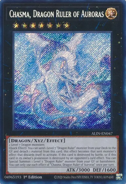 Chasma, Dragon Ruler of Auroras ALIN-EN047 Yu-Gi-Oh card from Alliance Insight