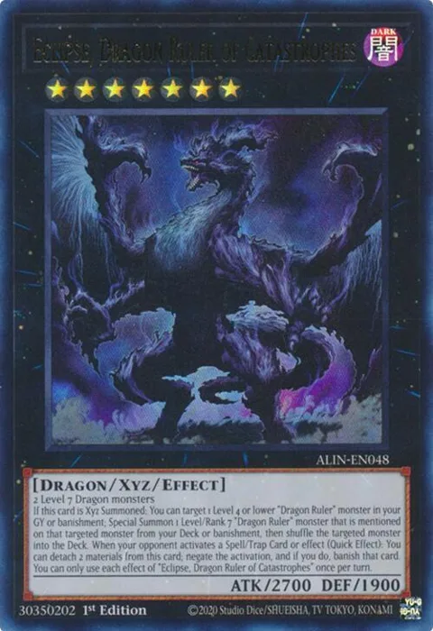 Eclipse, Dragon Ruler of Catastrophes ALIN-EN048 Yu-Gi-Oh card from Alliance Insight