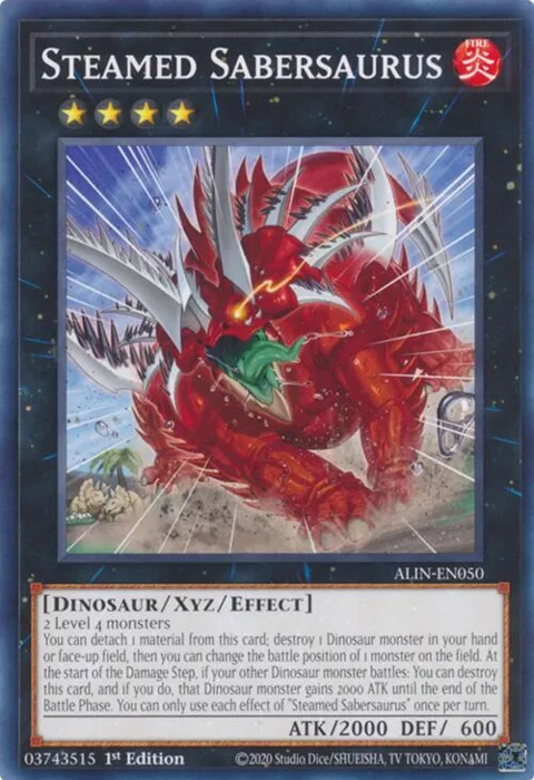 Steamed Sabersaurus ALIN-EN050 Yu-Gi-Oh card from Alliance Insight