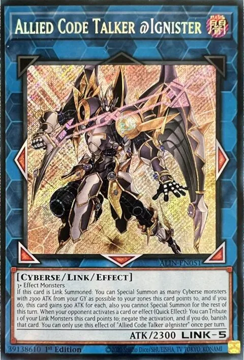Allied Code Talker @Ignister ALIN-EN051 Yu-Gi-Oh card from Alliance Insight