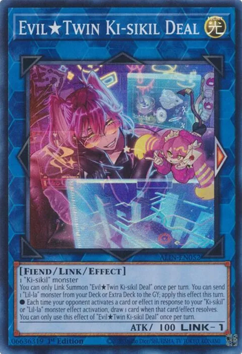 EvilTwin Ki-sikil Deal ALIN-EN052 Yu-Gi-Oh card from Alliance Insight