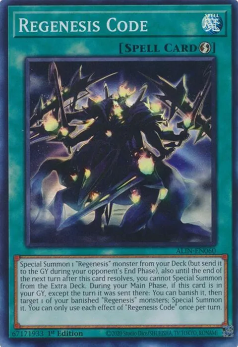 Regenesis Code ALIN-EN060 Yu-Gi-Oh card from Alliance Insight