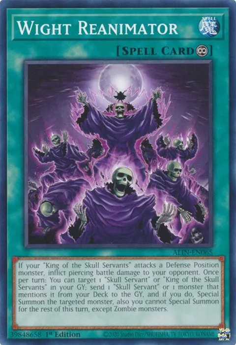 Wight Reanimator ALIN-EN065 Yu-Gi-Oh card from Alliance Insight