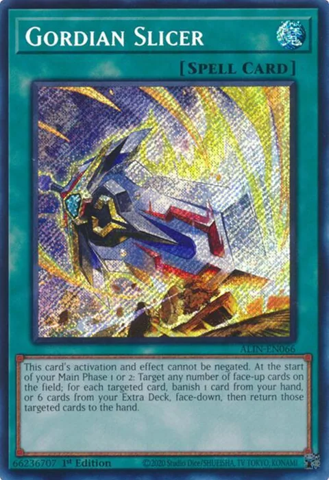 Gordian Slicer ALIN-EN066 Yu-Gi-Oh card from Alliance Insight