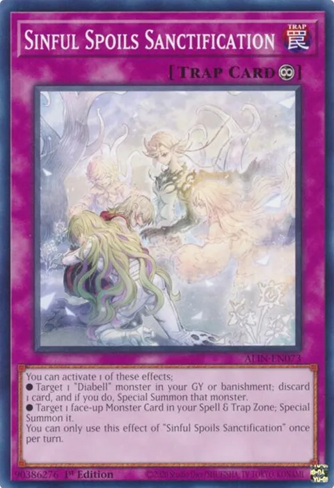 Sinful Spoils Sanctification ALIN-EN073 Yu-Gi-Oh card from Alliance Insight