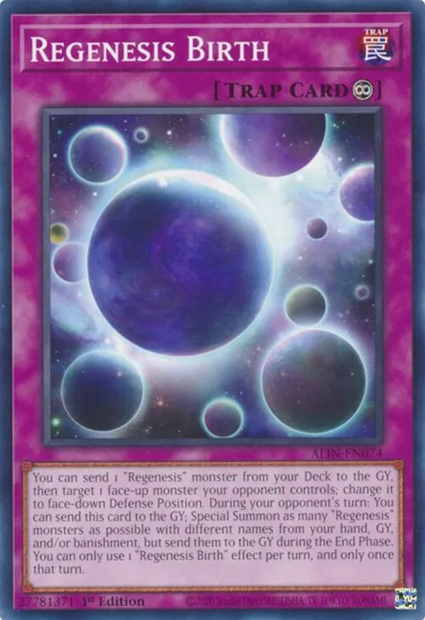 Regenesis Birth ALIN-EN074 Yu-Gi-Oh card from Alliance Insight