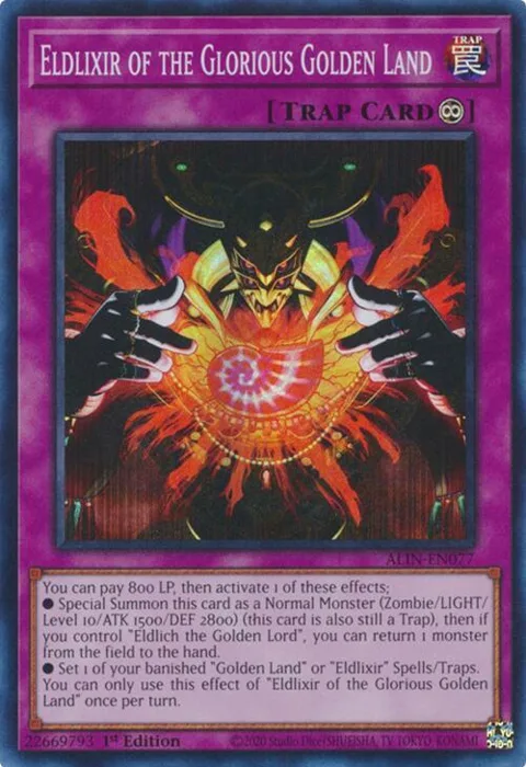 Eldlixir of the Glorious Golden Land ALIN-EN077 Yu-Gi-Oh card from Alliance Insight