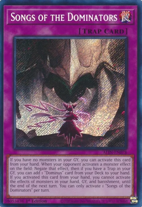 Songs of the Dominators ALIN-EN078 Yu-Gi-Oh card from Alliance Insight