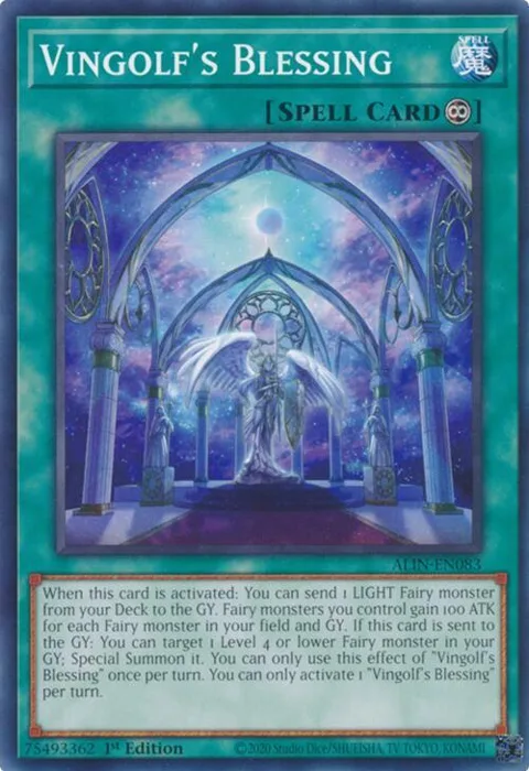 Vingolf's Blessing ALIN-EN083 Yu-Gi-Oh card from Alliance Insight