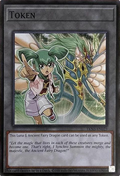 Token: Luna & Ancient Fairy Dragon TKN5-EN023 Yu-Gi-Oh card from Alliance Insight
