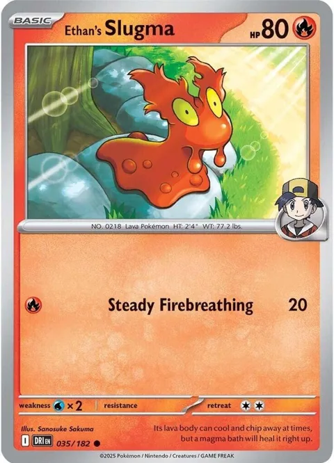 Ethan's Slugma #035/182 Pokémon card from Destined Rivals