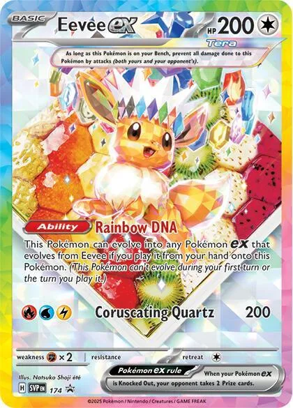Eevee ex #174 Holofoil Pokémon card from Scarlet & Violet Promo Cards