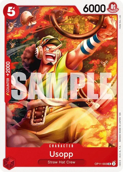 Usopp OP11-003 One Piece card from A Fist of Divine Speed