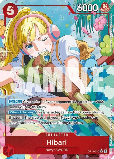 Hibari Alt Art OP11-010 One Piece card from A Fist of Divine Speed