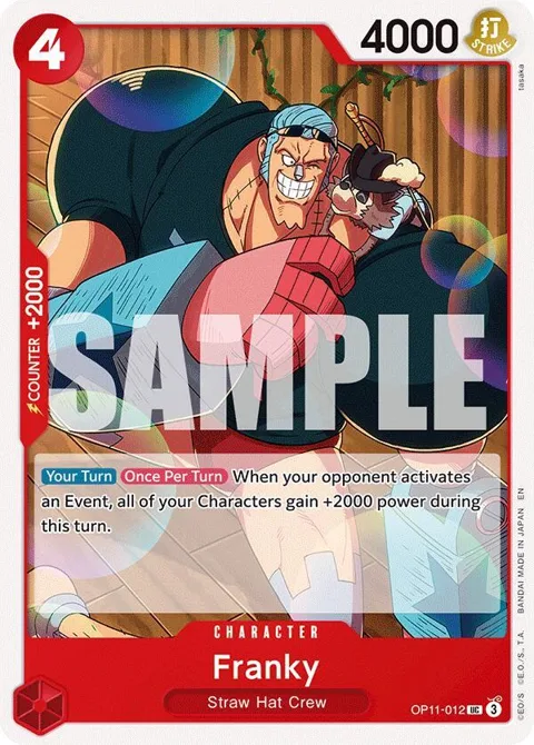 Franky OP11-012 One Piece card from A Fist of Divine Speed