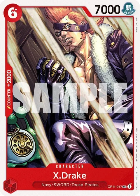 X.Drake OP11-017 One Piece card from A Fist of Divine Speed