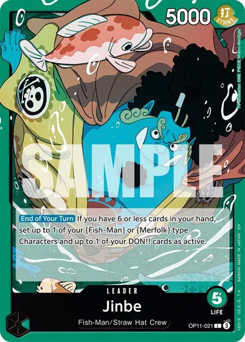 Jinbe OP11-021 One Piece card from A Fist of Divine Speed